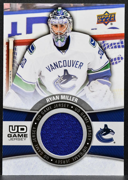 2015-16 Upper Deck Series 1 Game Jersey Ryan Miller GJ-RM Canucks Jersey 4138