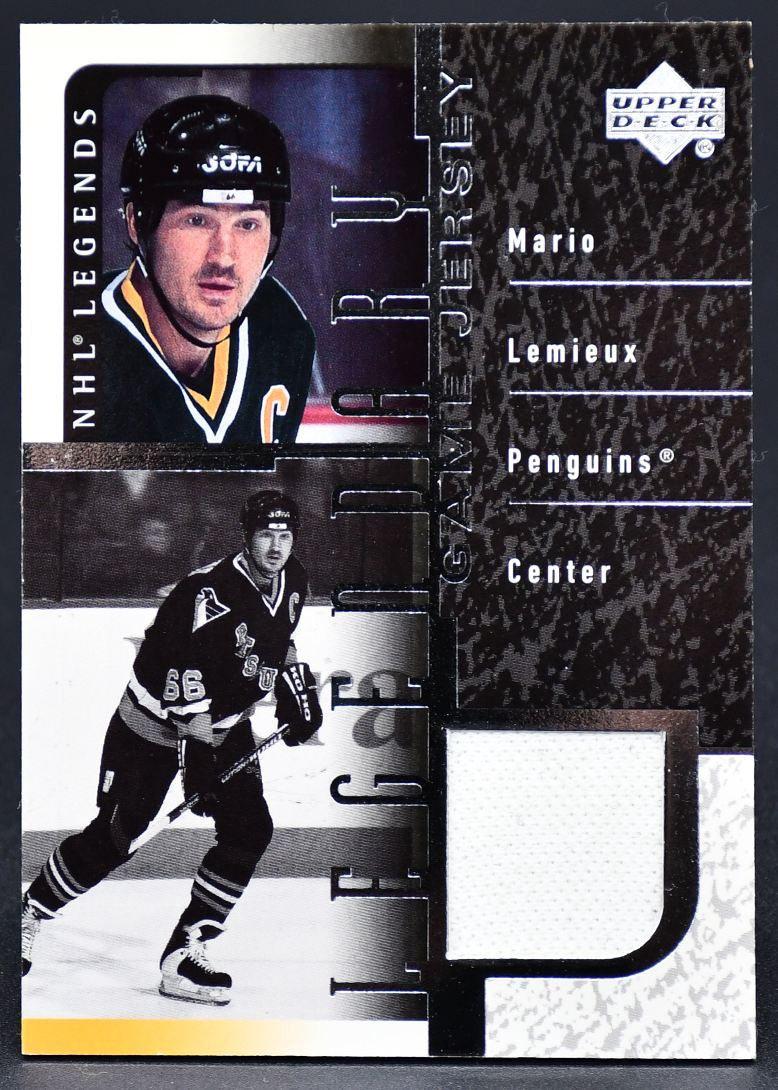 2000-01 UD Legends Legendary Game Jersery Mario Lemieux J-ML Jersey