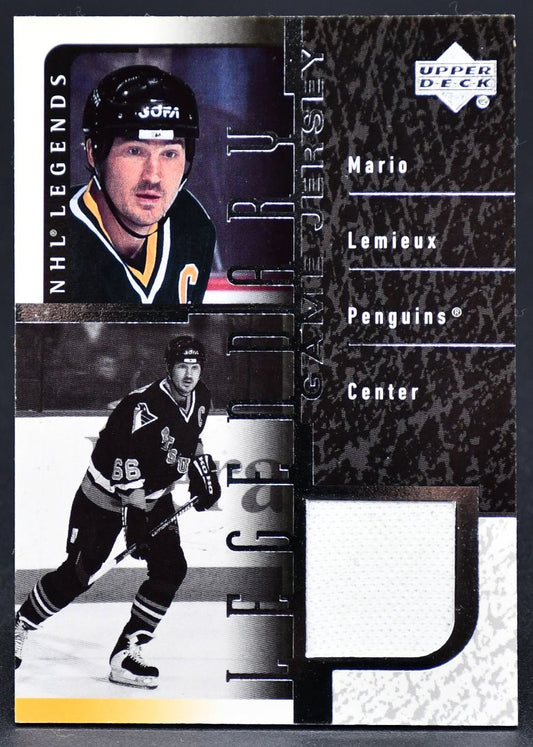 2000-01 UD Legends Legendary Game Jersery Mario Lemieux J-ML Jersey