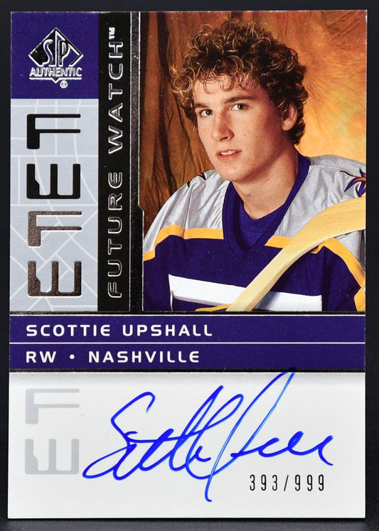 2002-03 SP Authentic Future Watch Auto Scottie Upshall 199 RC Auto 393 /999