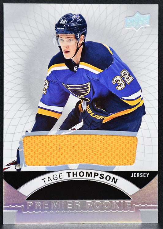 2017-18 UD Premier Rookie Jersey Tage Thompson 57 St. Louis Blues RC Jersey 4305