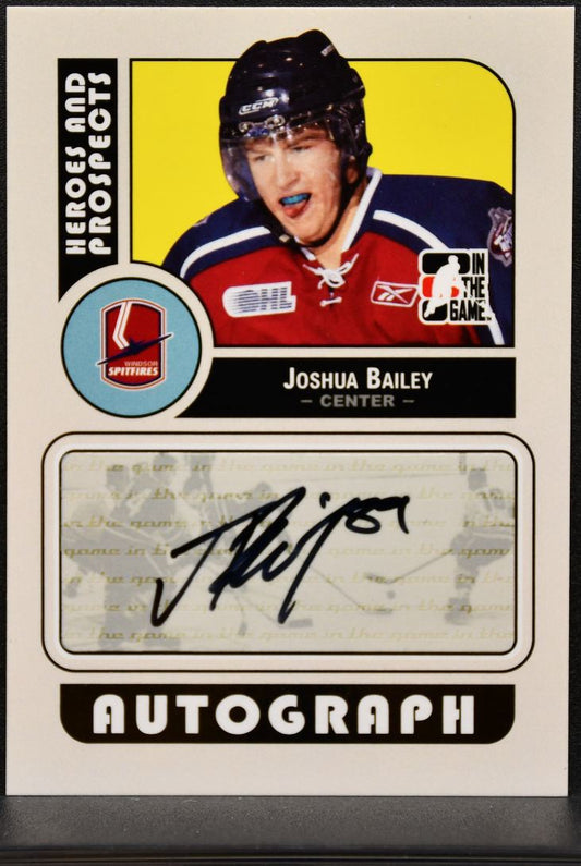 2008-09 ITG Heroes & Prospects Auto Bailey Windsor Spitfires Auto 1509