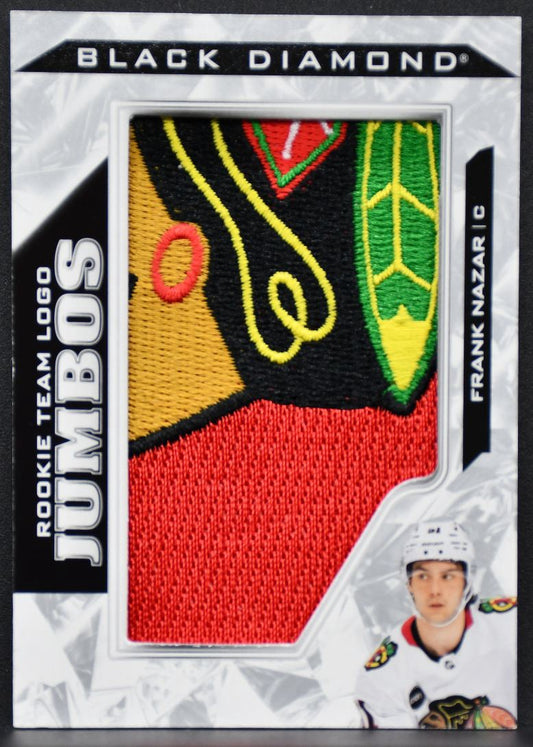 2024-25 UD Black Diamond RC Team Logo Jumbos Nazar RTL-FN Blackhawks RC Patch 2913