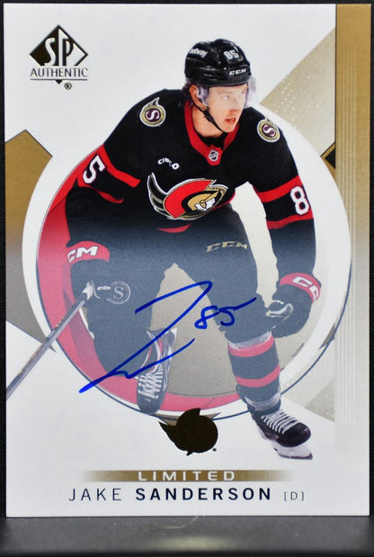 2024-25 SP Authentic Gold Limited Auto Jake Sanderson 50 Senators Auto 5943