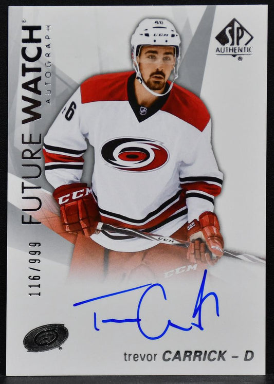 2016-17 SP Authentic Future Watch Auto Trevor Carrick 130  RC Auto 116/999