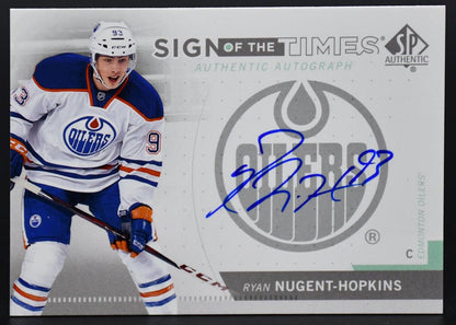 2013-14 SP Authentic Sign of the Times Ryan Nugent-Hopkins SOT-RN Auto