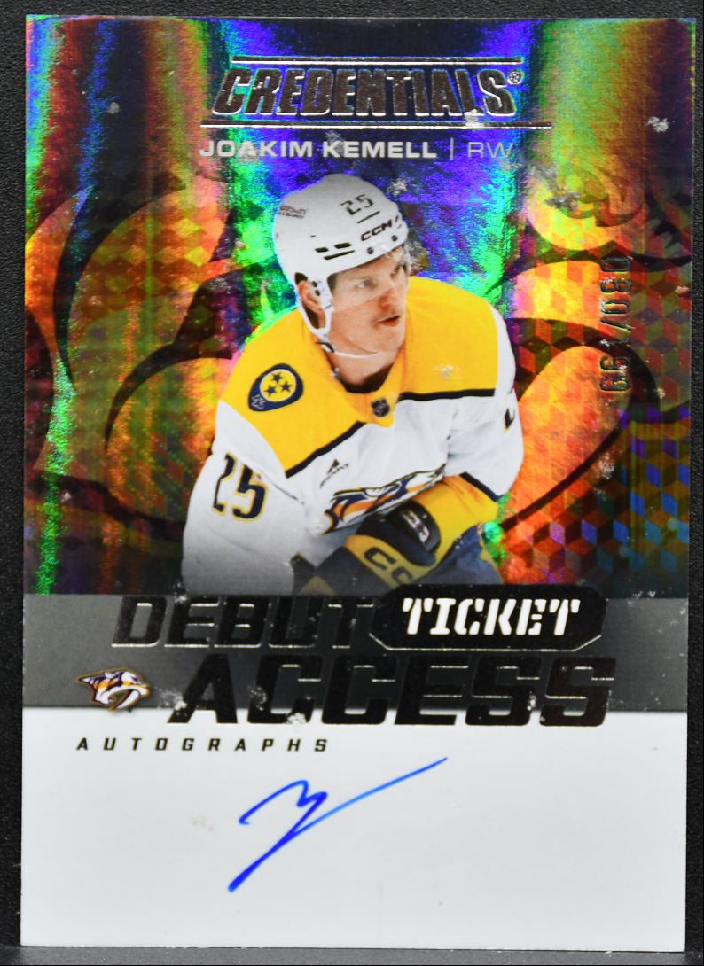 2025-26 UD Credentials Debut Ticket Access Auto Kemell RC Auto 080/199 9768