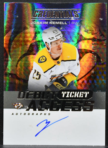 2025-26 UD Credentials Debut Ticket Access Auto Kemell RC Auto 080/199 9768