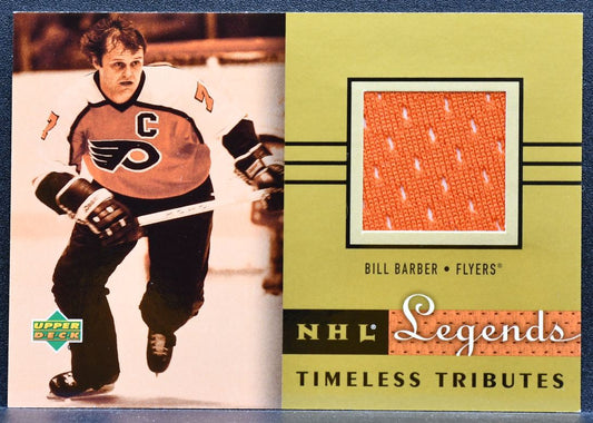 2001-02 UD Legends Timeless Tributes Bill Barber TT-BB Flyers Jersey 0697