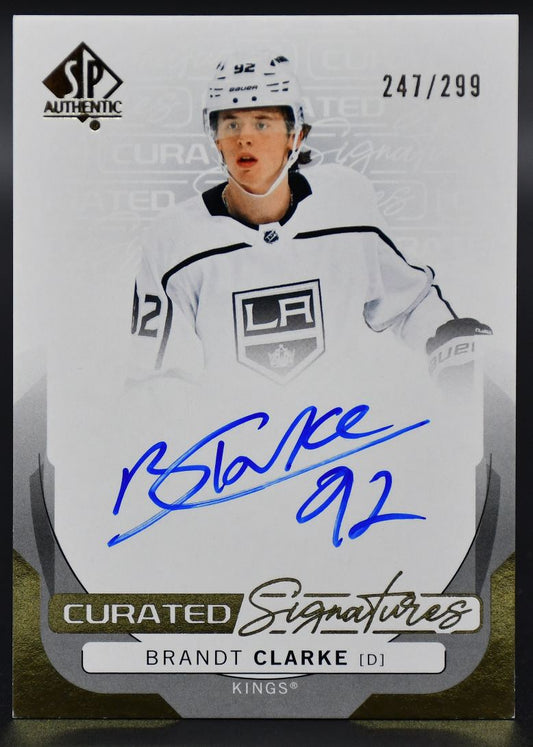 2024-25 SP Authentic Brandt Clarke SPC-BC Los Angeles Kings Auto 247/299