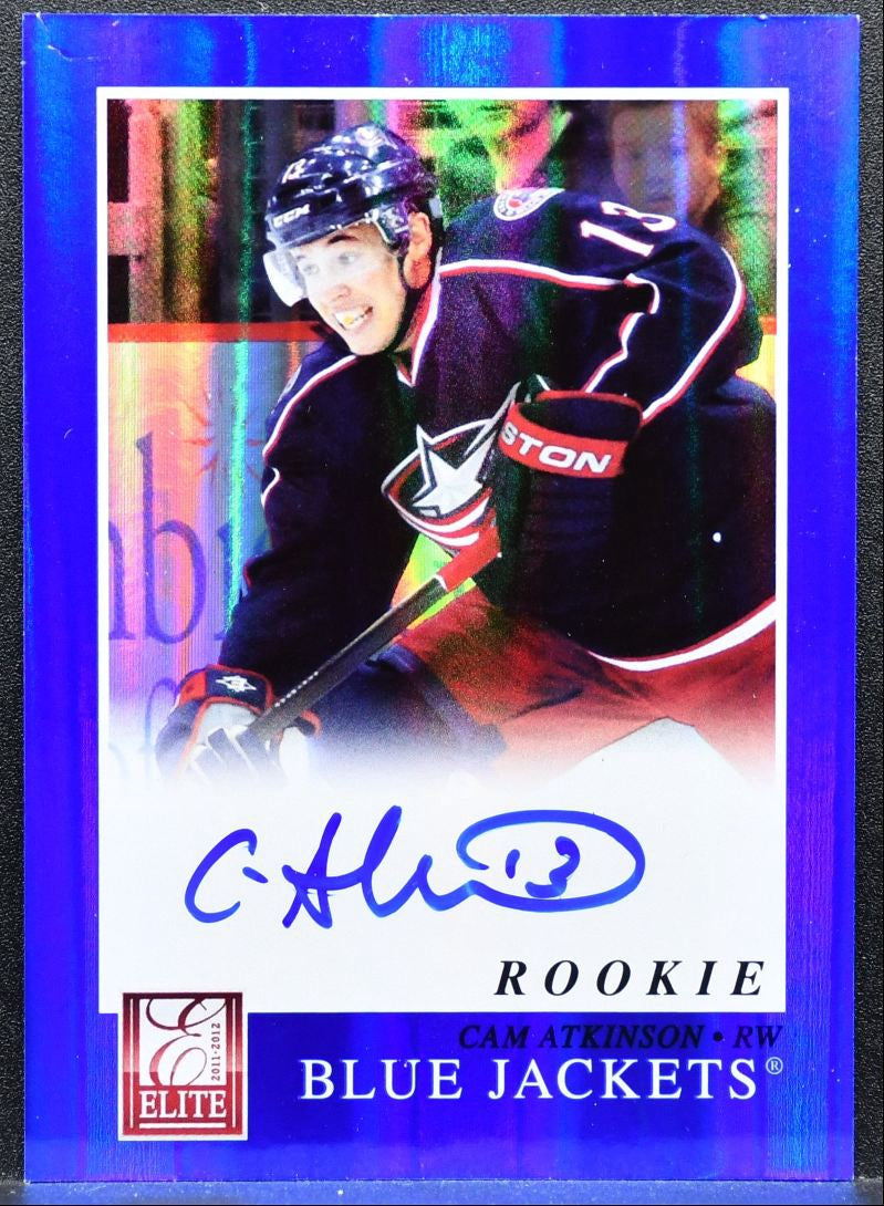 2011-12 Panini Elite Rookie Auto Cam Atkinson Columbus Blue Jackets RC Auto 0369