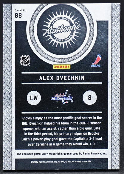 2011-12 Panini Titanium Game Worn Gear Alexander Ovechkin 88 Jersey