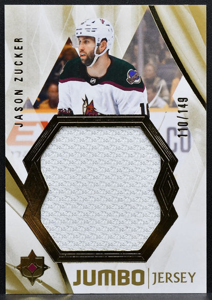 2023-24 UD Ultimate Collection Jumbo Jersey Jason Zucker Coyotes Jersey 3376