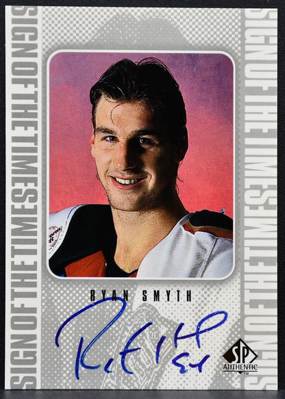1998-99 SP Authentic Sign of the Times Ryan Smyth RS Edmonton Oilers Auto 9824
