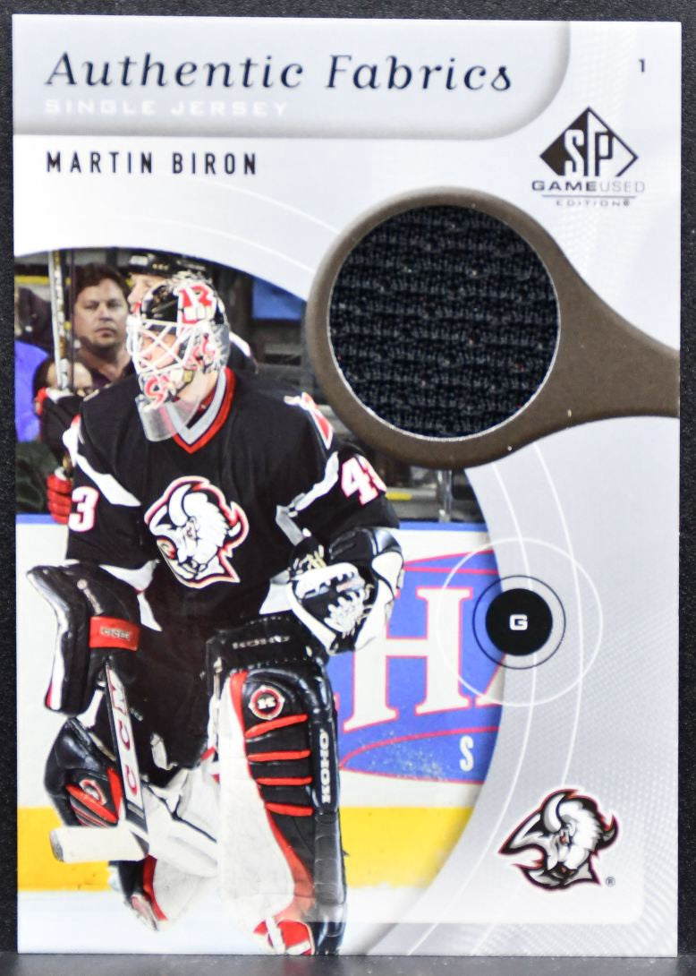 2005-06 SP Game Used Authentic Fabrics Martin Biron Buffalo Sabres Jersey 5818
