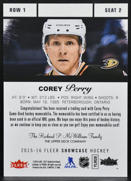 2015-16 Fleer Showcase Flair Corey Perry 2 Jersey 2968