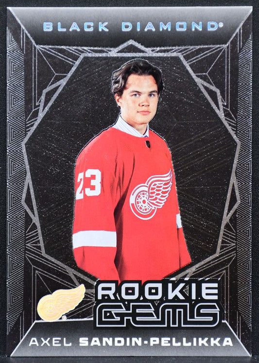 25-26 UD Black Diamond RC Gems Axel Sandin-Pellikka RG-SP Red Wings RC 166/399 1816