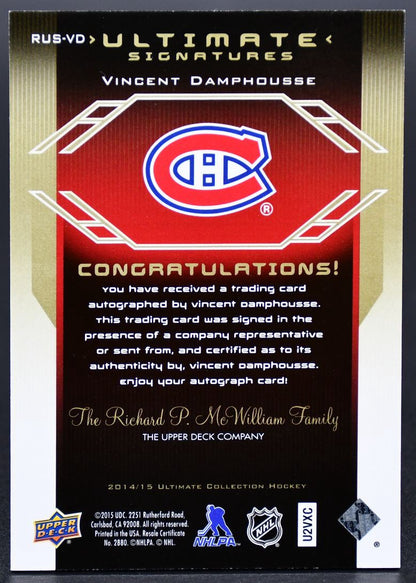 Collection ultime UD 2014-15, voiture rétro Damphousse Canadiens 2004-05