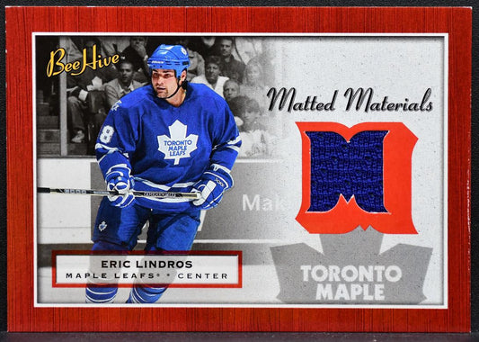2005-06 UD Beehive Matted Materials Eric Lindros MM-EL Maple Leafs Jersey 0202
