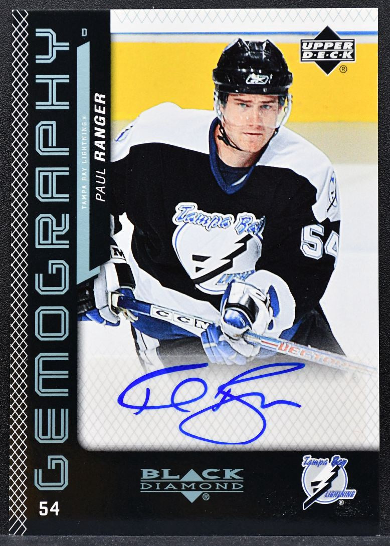 2006-07 Upper Deck Black Diamond Gemography Paul Ranger G-PR Lightning Auto 5852