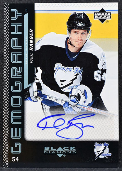 2006-07 Upper Deck Black Diamond Gemography Paul Ranger G-PR Lightning Auto 5852