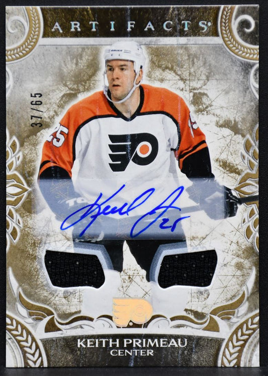 2024-25 UD Artifacts Gold Auto Materials Primeau Philadelphia Flyers /65 Jersey 4993