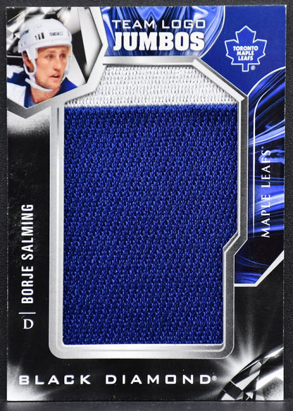 22-23 UD Black Diamond Team Logo Jumbos Borje Salming TL-BS Maple Leafs Patch 6577