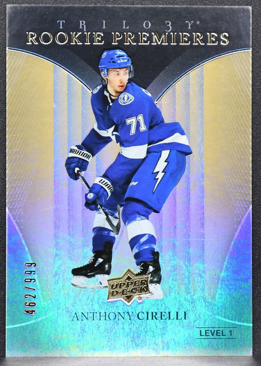 2018-19 UD Trilogy RC Premieres Anthony Cirelli 59 Lightning RC 462/999 5357