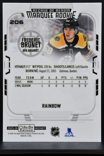 2025-26 O-Pee-Chee Platinum Marquee Rookie Rainbow Frederic Brunet RC 7931