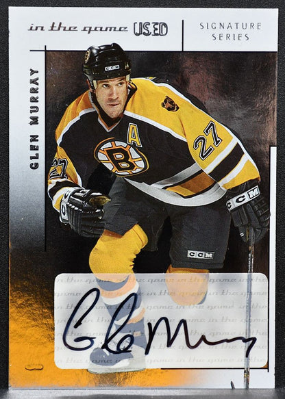 2004-05 In The Game Used Signature Series Glen Murray Boston Bruins Auto 2534