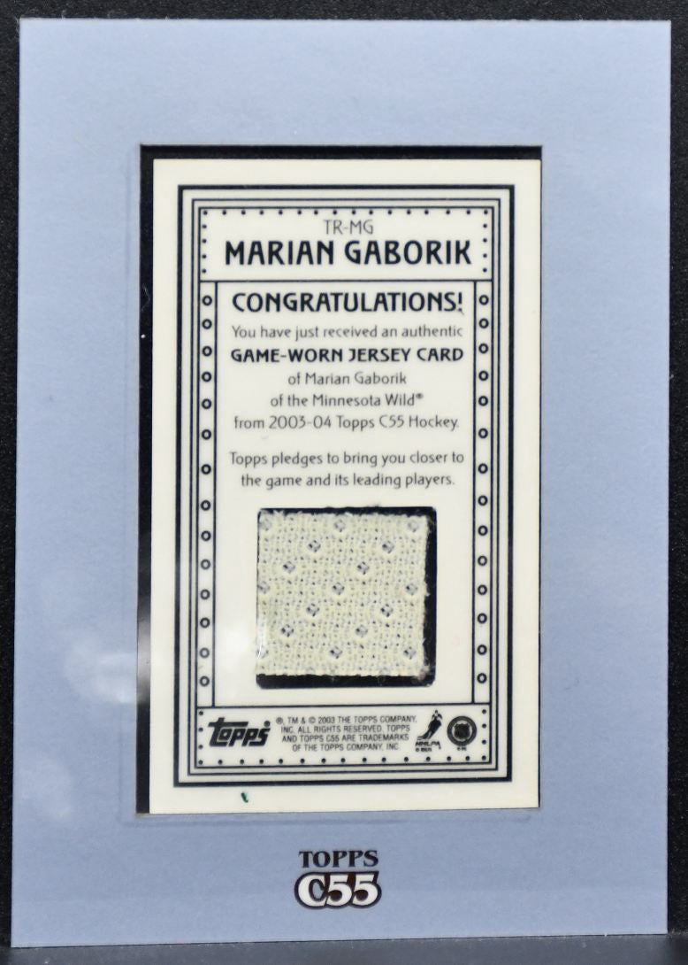 2003-04 Topps C55 Relics Marian Gaborik TR-MG Minnesota Wild Jersey 7898
