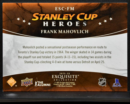 2025-26 Black Diamond Exquisite Cup Heroes Mahovlich 048/299 7986
