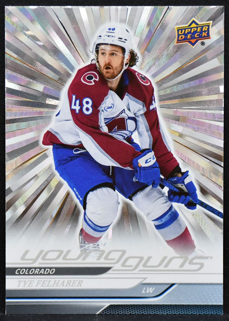 2024-25 UD Extended Series Young Guns Outburst Felhaber 707 Avalanche RC 4210
