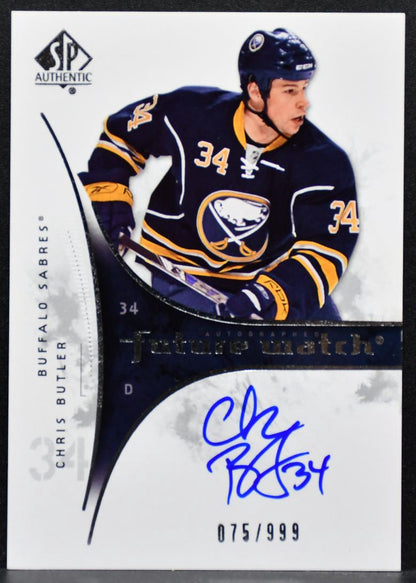 2009-10 SP Authentic Future Watch Auto Chris Butler Sabres RC Auto 075/999 5047