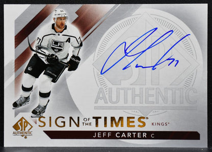 2017-18 SP Authentic Sign of the Times Jeff Carter SOTT-JC Kings Auto 1513
