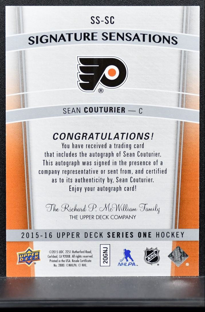 2015-16 Upper Deck Signature Sensations Sean Couturier SS-SC Flyers Auto 0192