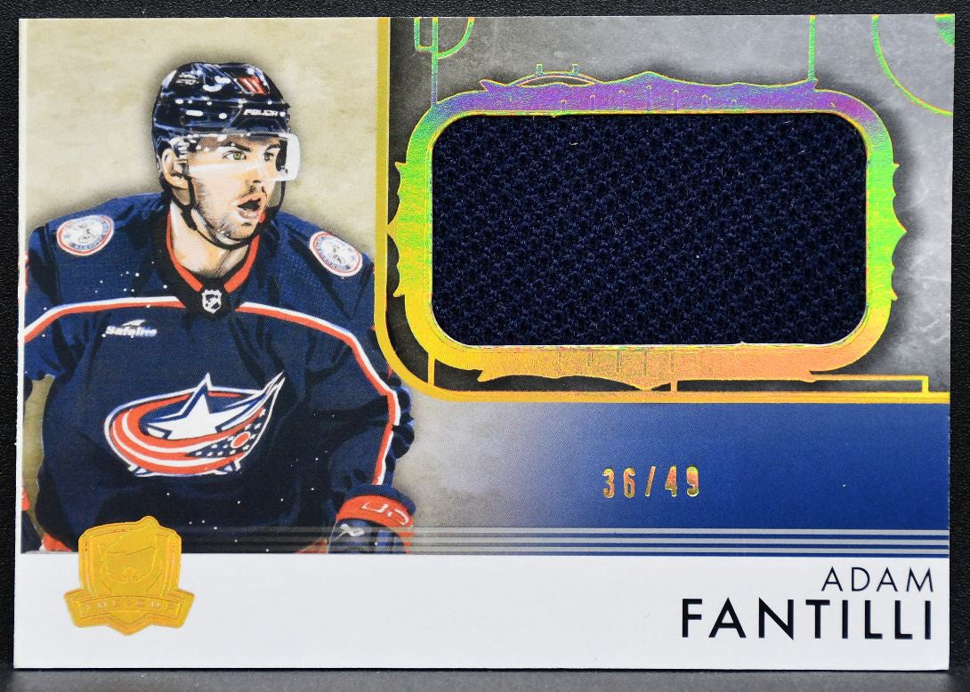 2023-24 UD The Cup Rookie Rink Gallery Adam Fantilli Blue Jackets RC Jersey 6392
