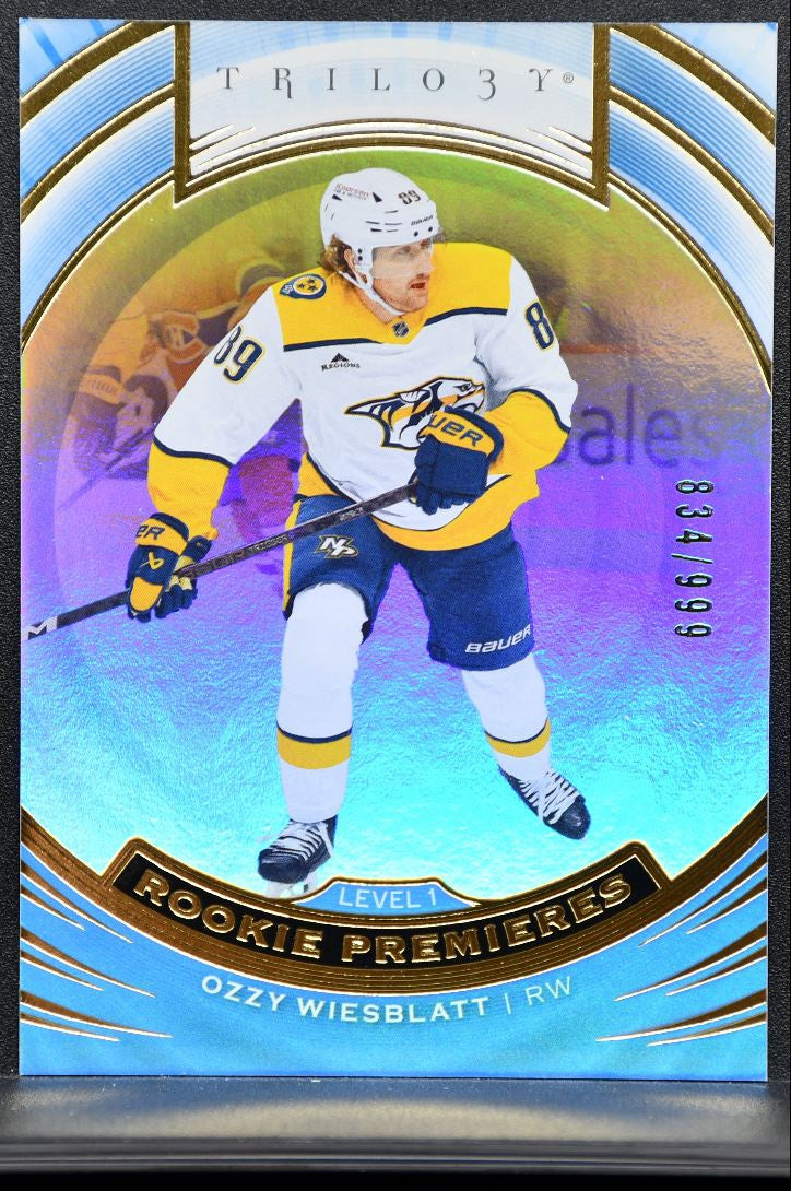 2025-26 UD Extende Series Trilogy Rookie Premieres Wiesblatt RC 834/999 4250