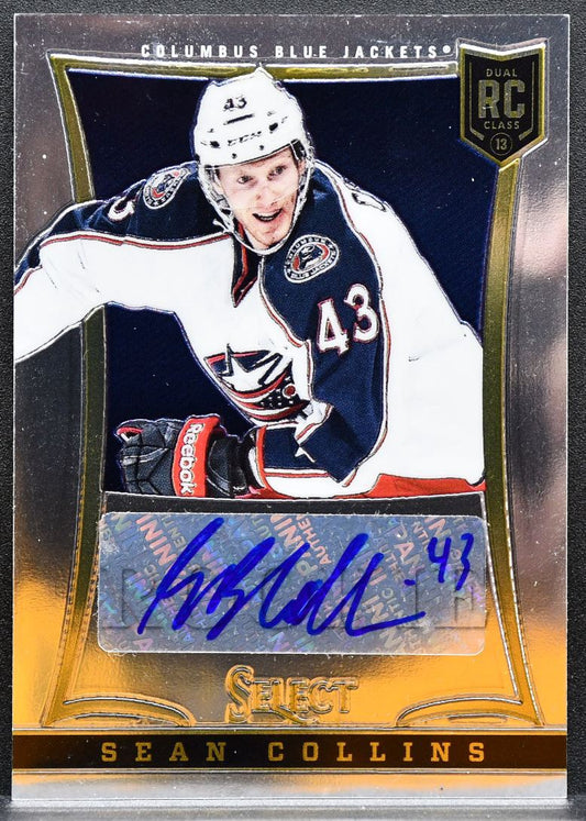 2013-14 Panini Select Rookie Auto Sean Collins Blue Jackets RC Auto 175/399 0543