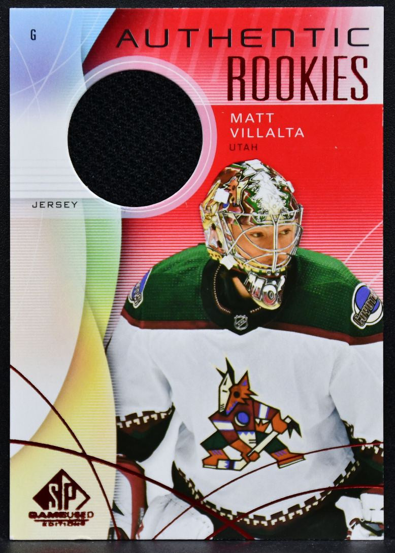 2024-25 SP Game Used Red Jersey Matt Villalta 241 Arizona Coyotes RC Jersey 3569