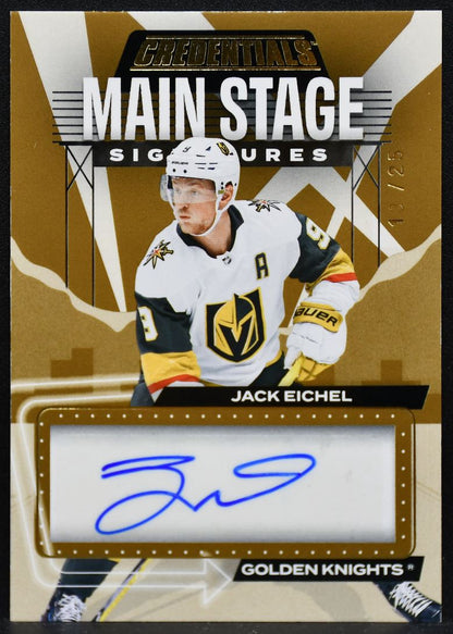 2023-24 UD Credentials Main Stage Gold Eichel Golden Knights Auto 13 /25 4487