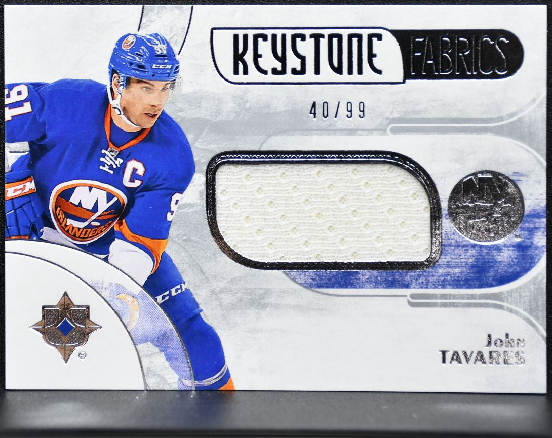 2016-17 UD Ultimate Collection Keystone Fabrics Tavares /99 Jersey 0925
