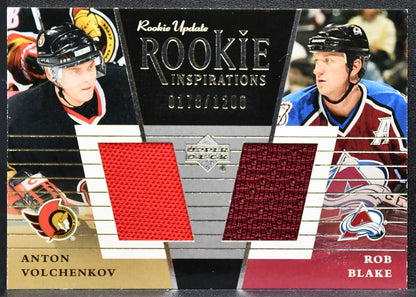 2002-03 UD Rookie Update Inspirations Volchenkov/Blake RC Jersey 2761