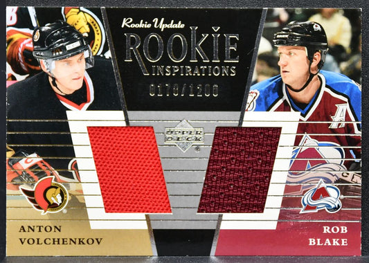 2002-03 UD Rookie Update Inspirations Volchenkov/Blake RC Jersey 2761