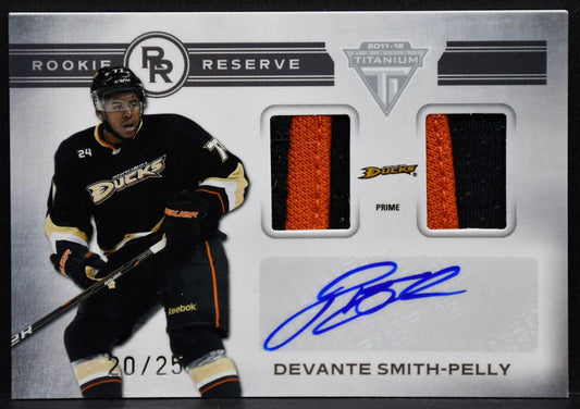 2012-13 Panini Titanium Rookie Reserve Patch Devante Smith-Pelly 22 RC Auto /25