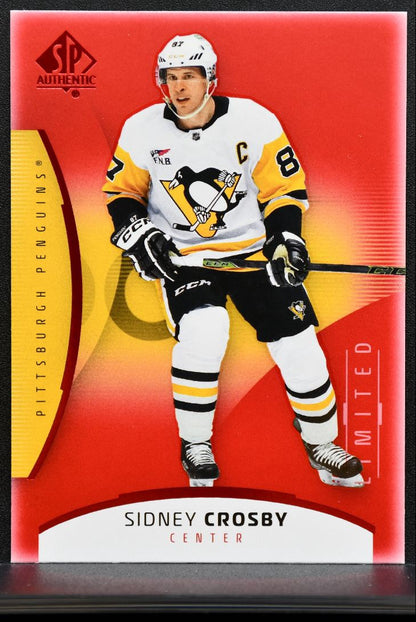 2025-26 SP Authentic Limited Red Sidney Crosby 30 Pittsburgh Penguins 3406