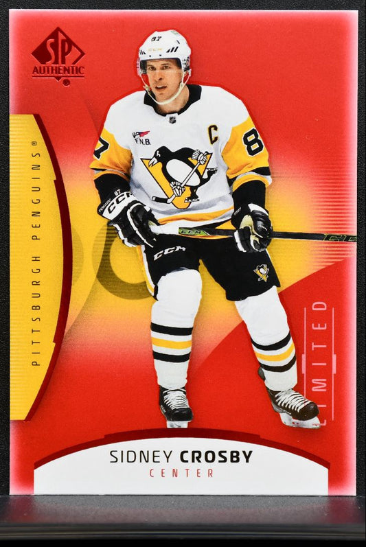 2025-26 SP Authentic Limited Red Sidney Crosby 30 Pittsburgh Penguins 3406