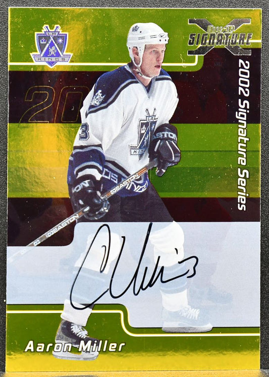 2001-02 Be a Player Signature Series Autographs Gold Aaron Miller 013 Auto 9699