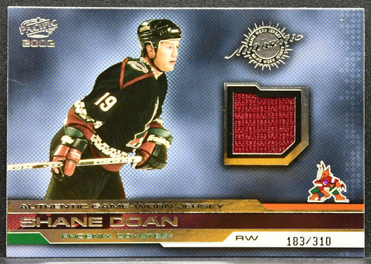 2001-02 Pacific Jerseys Shane Doan 24 Arizona Coyotes Jersey 9189