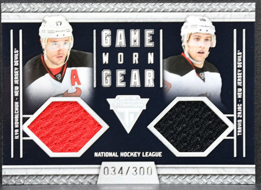 2011-12 Panini Titanium Game Worn Gear Dual Kovalchuk/Zajac /300 Jersey 4511